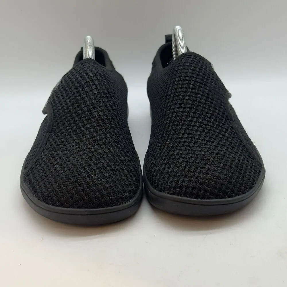 Scurtain Neuropathy Diabetic Shoe Women 9.5 Black Wide Toe Box Barefoot Walking